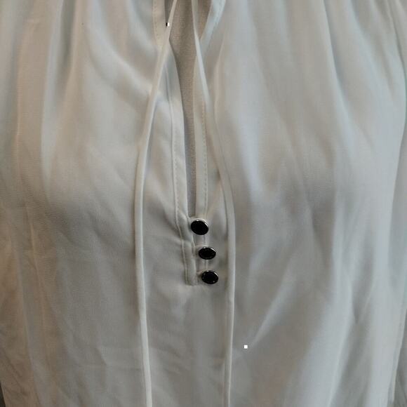 Calvin Klein Shear Blouse color White size Small - Picture 2 of 9